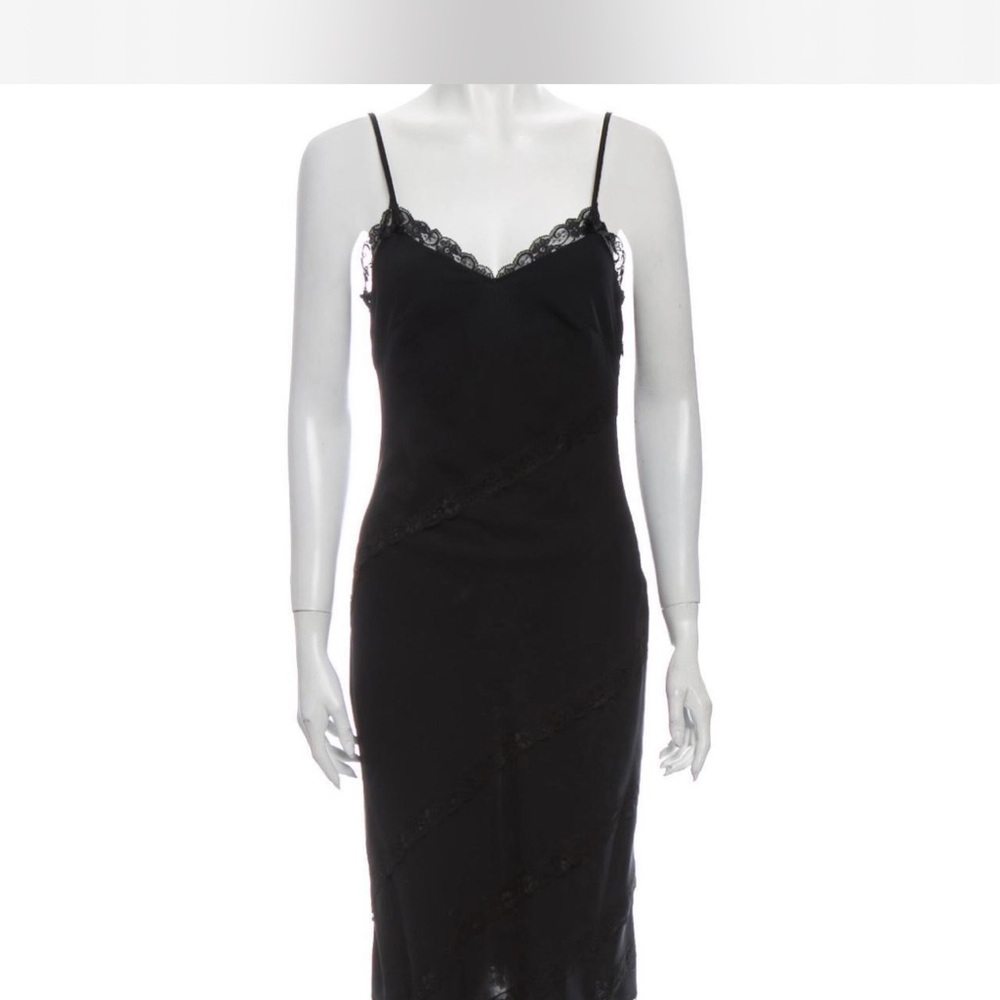 Black Moschino Lacy Slip Dress